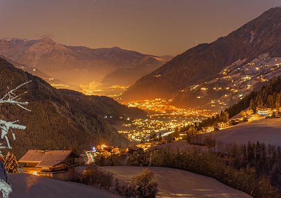 Winterausblick bei Nacht